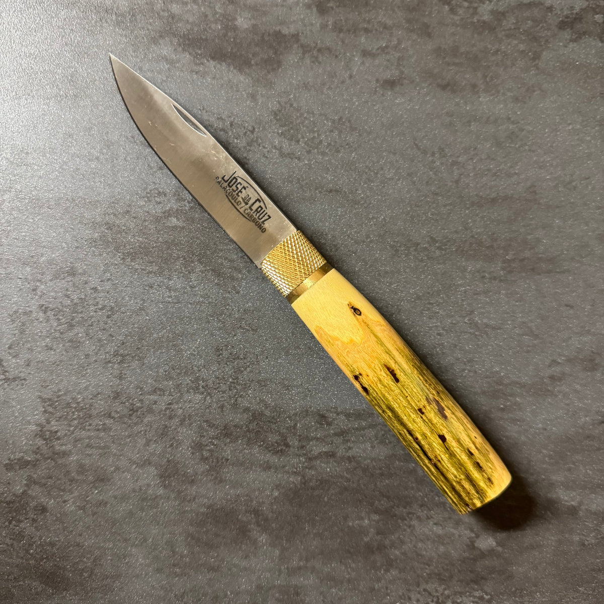 Coltello Pieghevole - Josè Da Cruz - Manico Grezzo Broom Bush