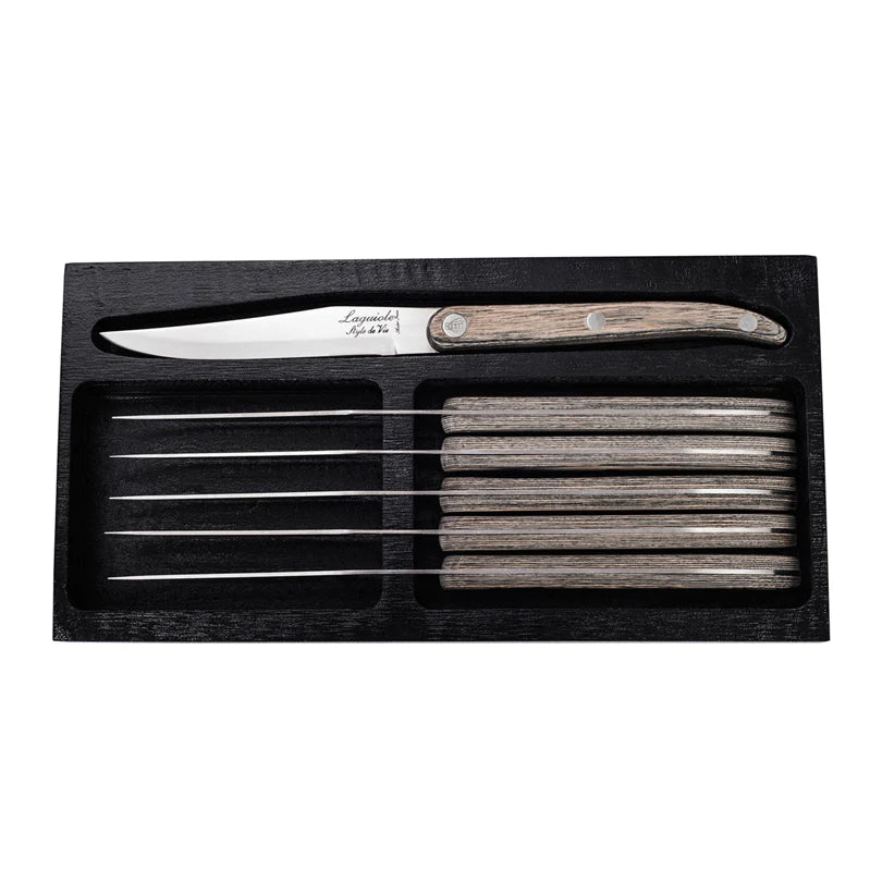 Set 6 coltelli da bistecca "Innovation Line - Grey Pakka"