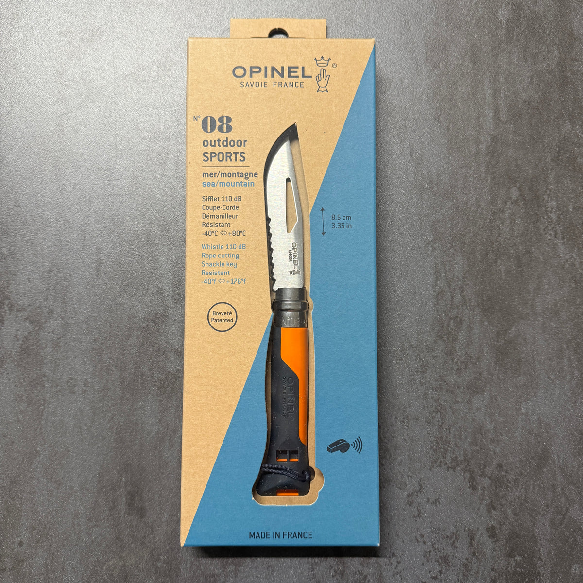 COLTELLO - OPINEL N.08 - CON FISCHIETTO - Arancio
