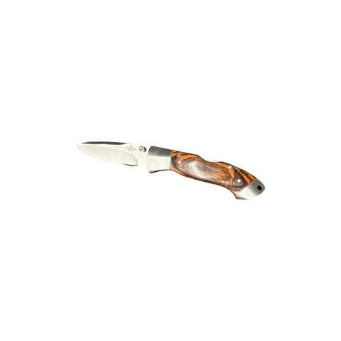 COLTELLO RICHIUDIBILE CON BLOCCO LAMA - MANICO IN LEGNO PAKKAWOOD - THIRD