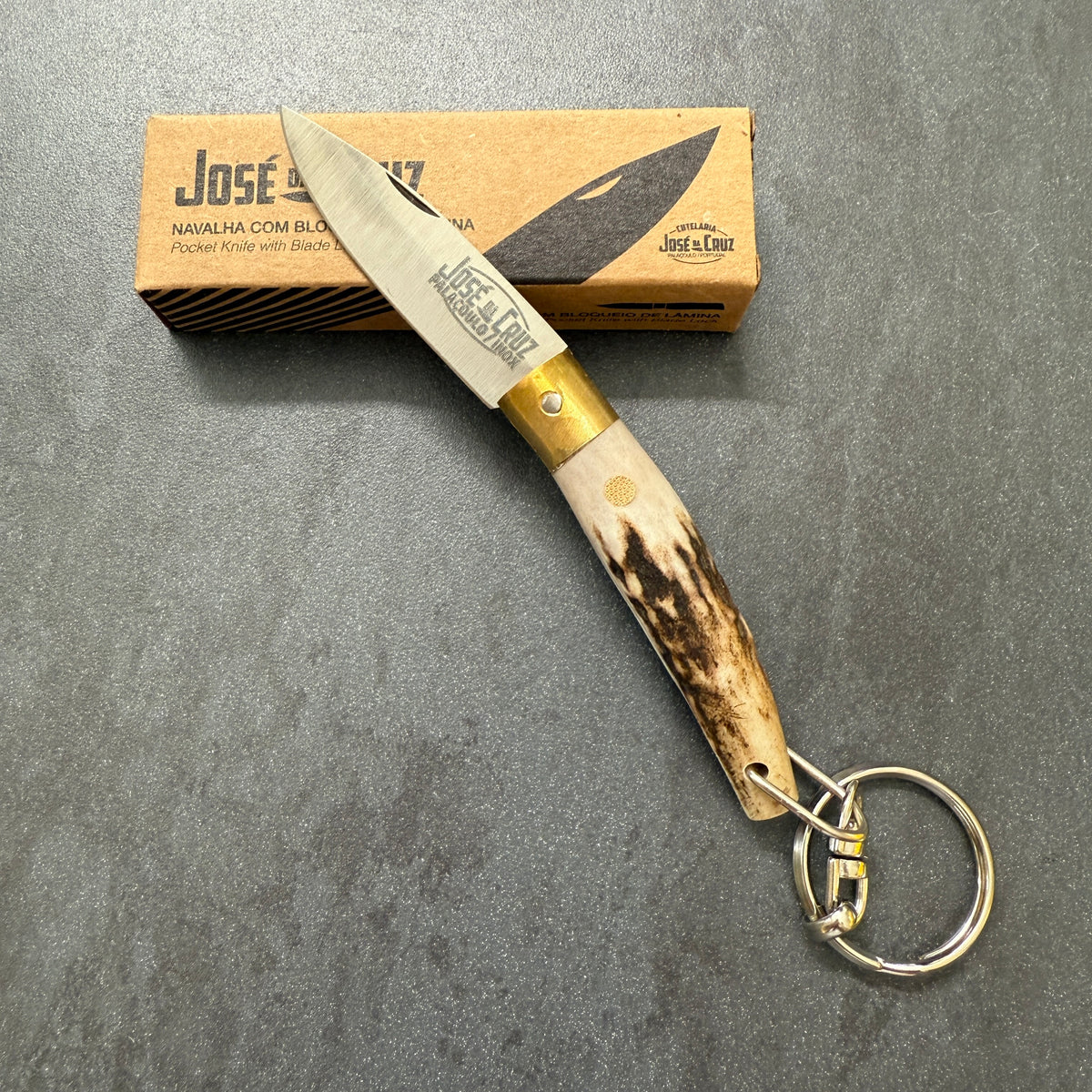 COLTELLO PORTACHIAVI - Josè Da Cruz - Manico in punta di corno
