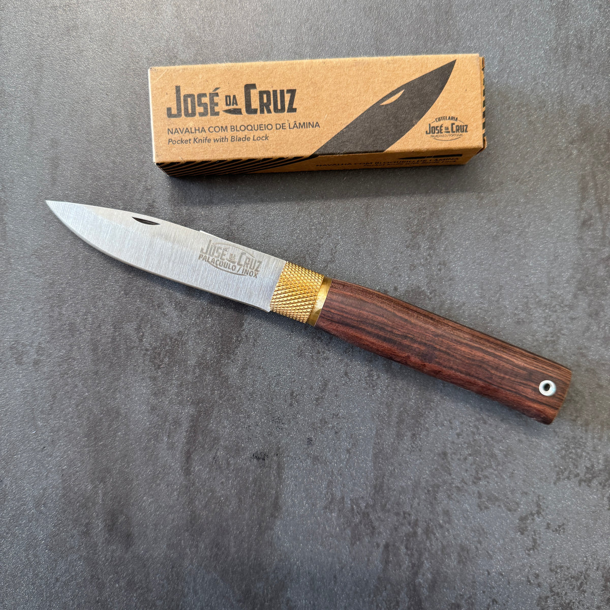 Coltello Pieghevole - Josè Da Cruz - Manico in Brazilian Ironwood