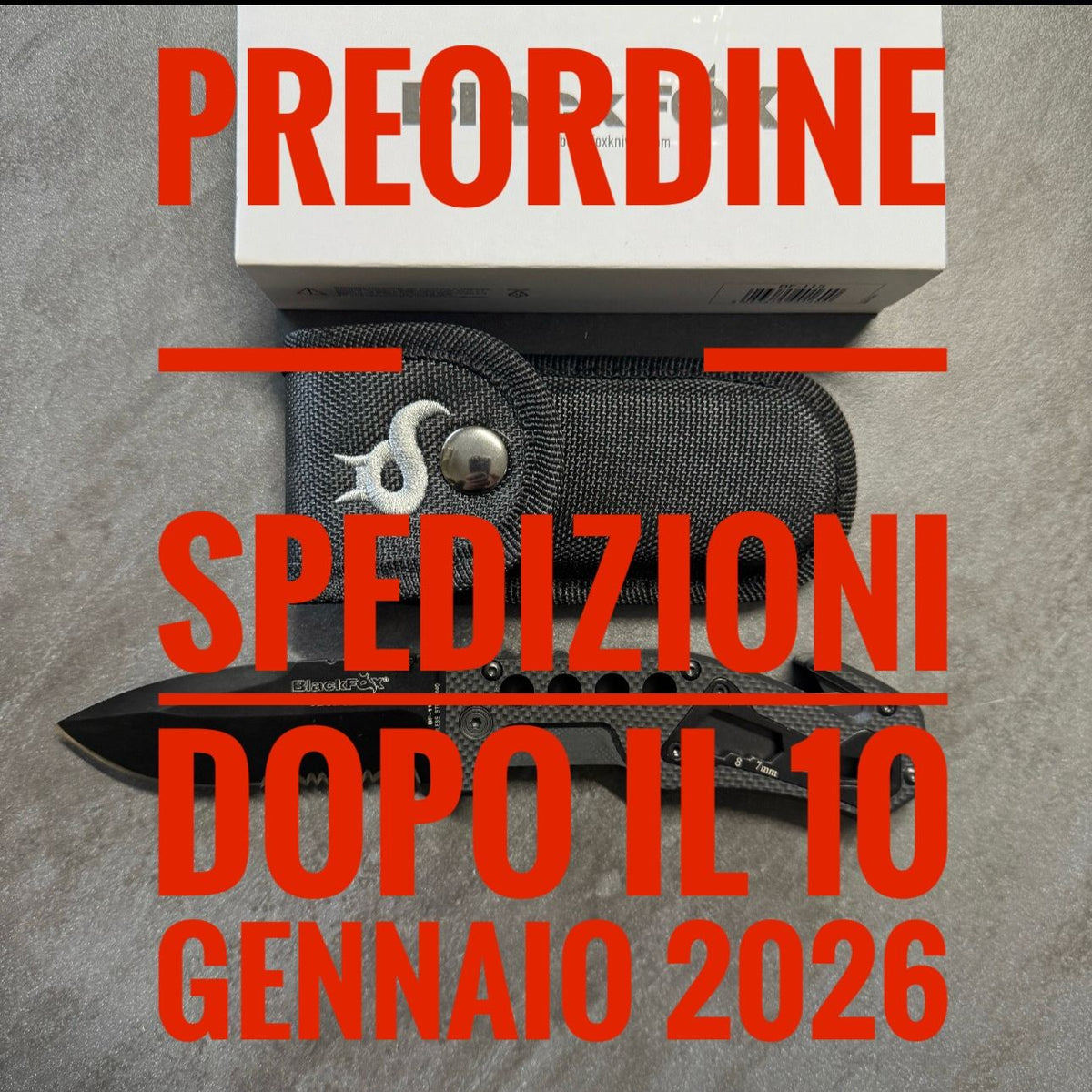 PREORDINE- BLACK FOX - SOCCORSO NERO G10 e Titanio