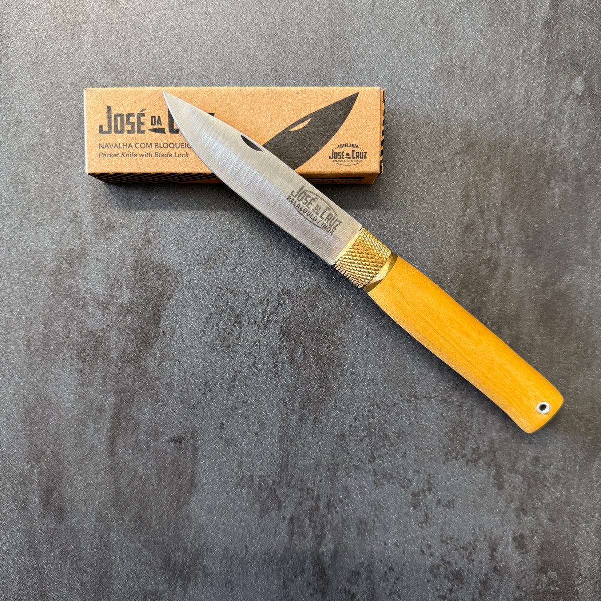 Coltello Pieghevole - Josè Da Cruz - Manico in Buxwood