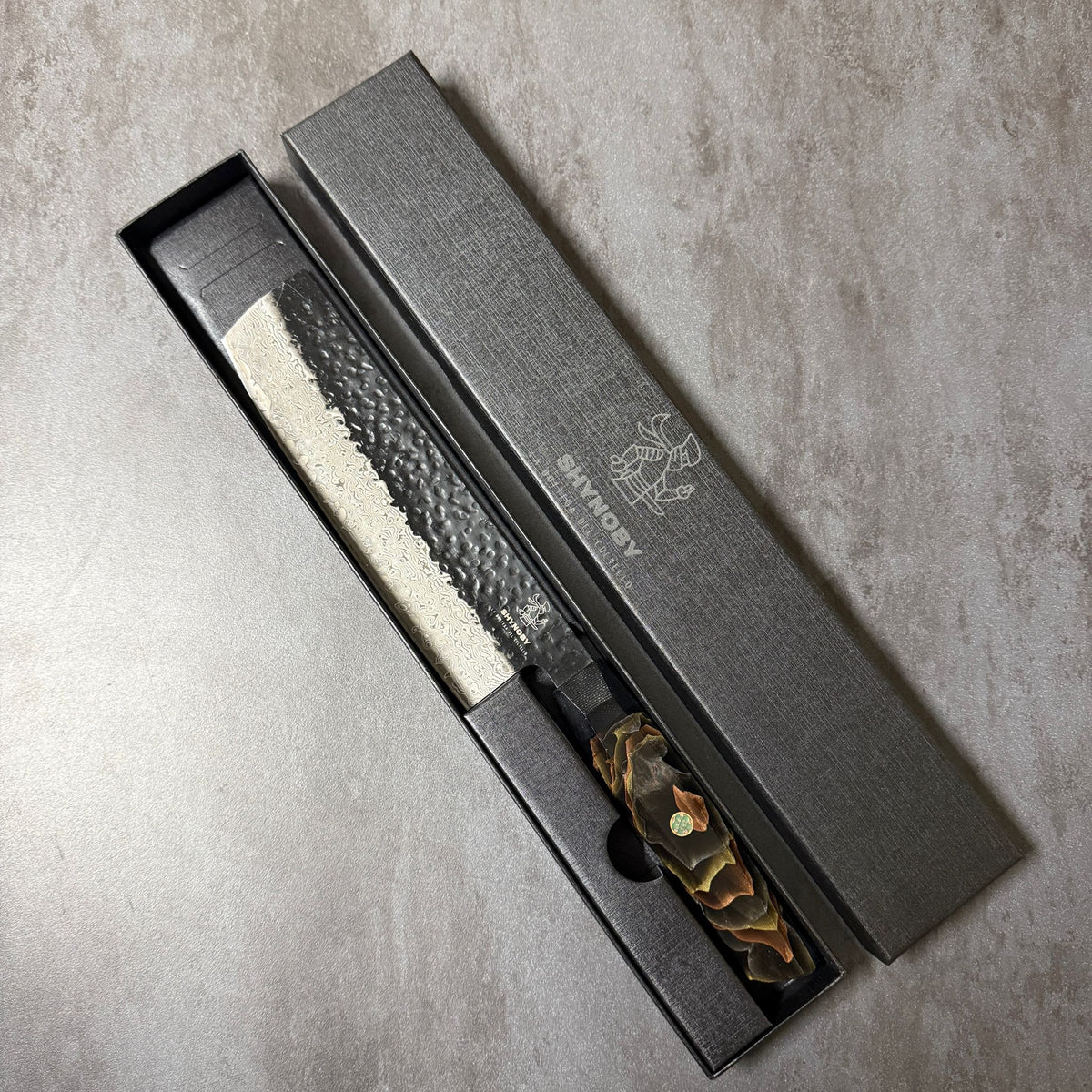 Shynoby Hammered Pro Black - Nakiri 18cm