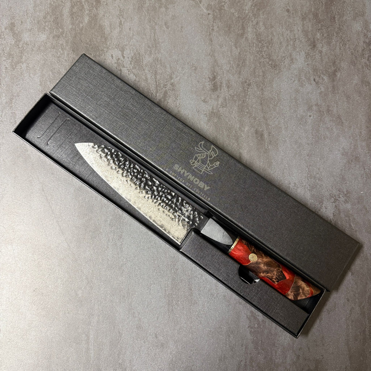 Shynoby Hammered Pro Red - Santoku 18cm