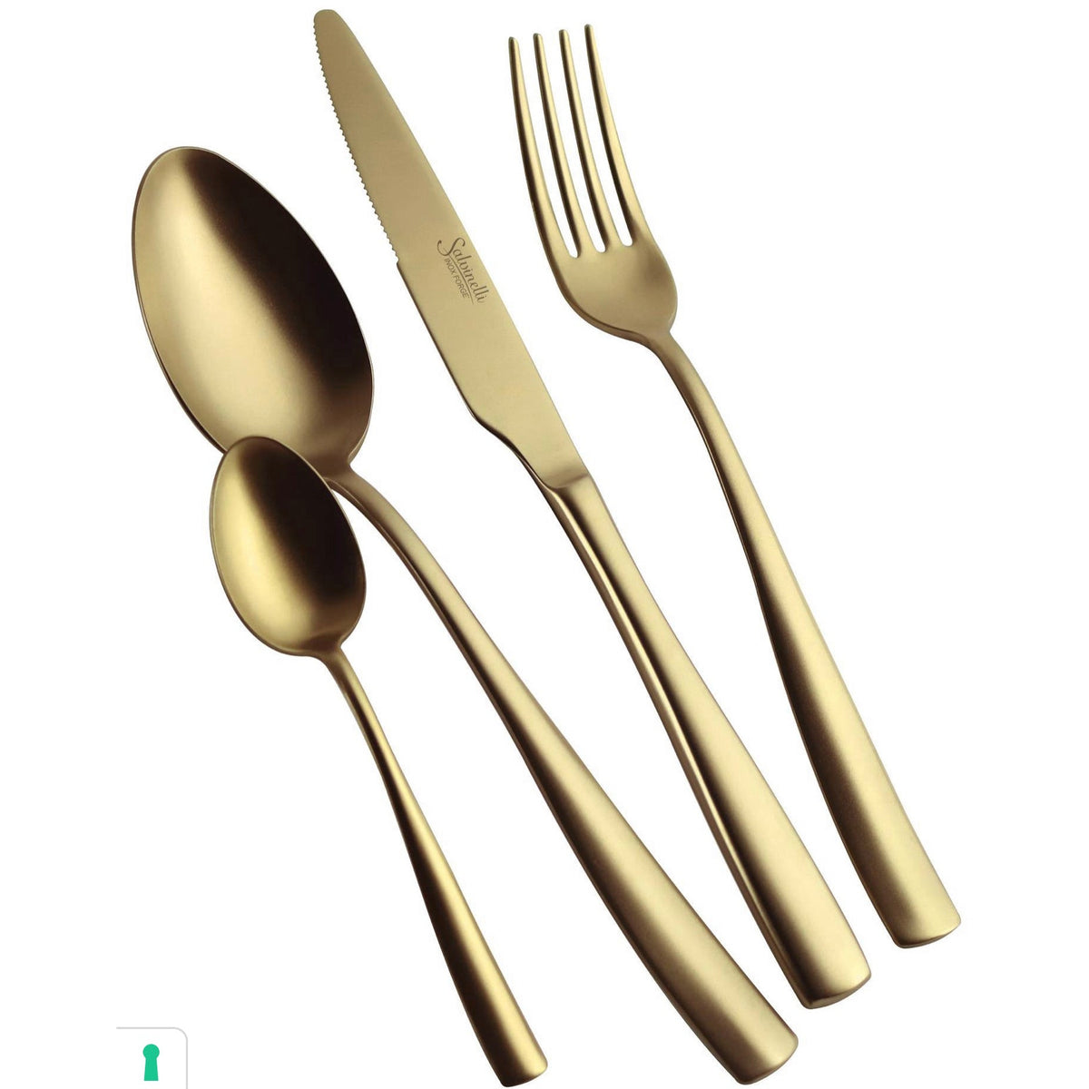 SET POSATE CON TRATTAMENTO PVD COLOR ORO ICE - SALVINELLI